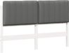 vidaXL - Gestoffeerd hoofdbord met hoofdeinde - Wit en Lichtgrijs - 135 cm