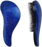 Haarborstel Jonyx Haarborstel - Anti klit borstel - Blauw met glitters