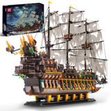 Maquette de bateau pirate - 4364 pièces - Maquette pour adultes - Grand modèle 84 cm