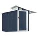 Abri de jardin 270x130x208,5 cm acier galvanisé couleur anthracite