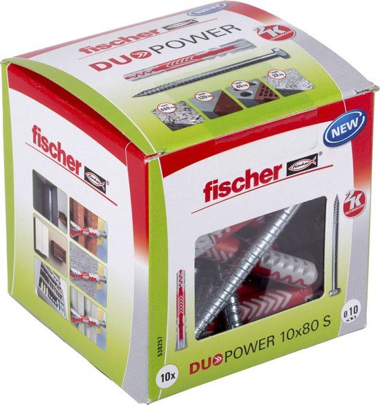 fischer DuoPower 10x80 met zeskantschroef