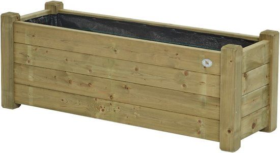 Talen Buitenmeubelen Bloembak 40x120cm Groen Hout