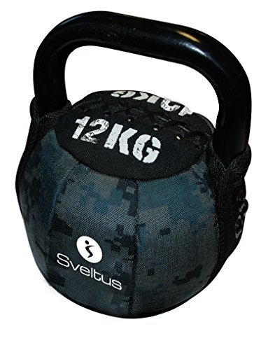 Sveltus Soft Kettlebell 12 kg zwart krachttraining spiertraining gewichten