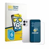 BROTECT Screenprotector 6 Stuks voor OnePlus Turbo 6V (Voor+Camera) Beschermglas transparant