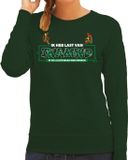 Bellatio Decorations Foute Kersttrui/sweater voor dames - Ik heb last van IWAMWD - groen - grappig L