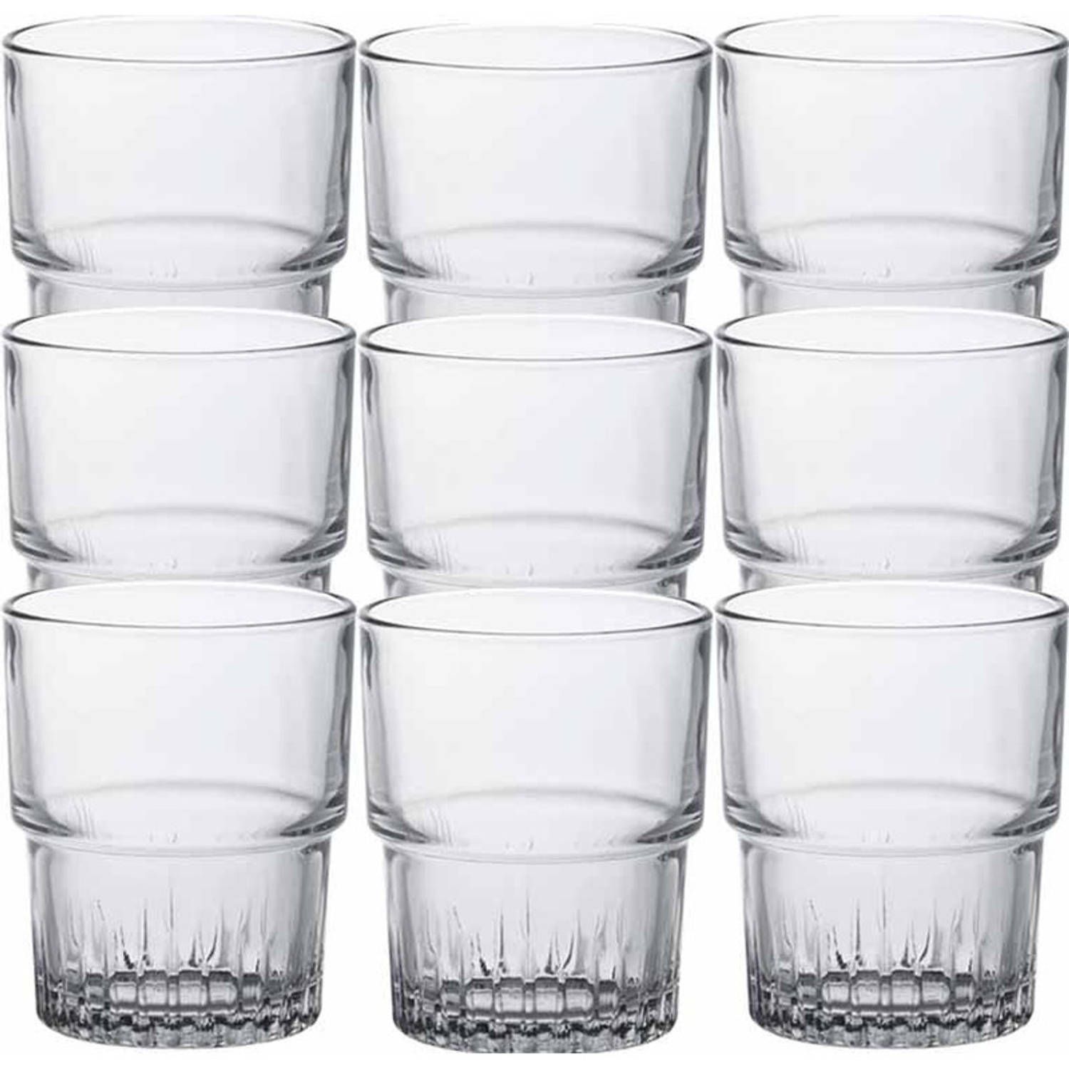 Duralex Empilable - Koffie/Espresso Glazen - 160 ml - Transparant - 18 stuks