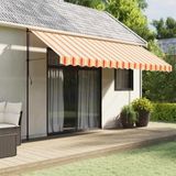 Maison Exclusive - Tissu de remplacement pour cantonnière d'auvent jaune orange 4,5m