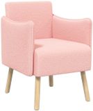 vidaXL Fauteuil d'appoint Rose Bouclé