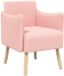 vidaXL Fauteuil d'appoint Rose Bouclé