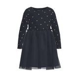 NAME IT MINI Robe A-line en coton bleu