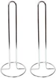 Porte-rouleau de cuisine chrome - Set de 2x pièces - 33 x 13 cm - Papier essuie-tout - Rouleau de cuisine - Acier inoxydable