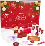 BRUBAKER Calendrier de l'Avent Beauté 2025 - Calendrier de Noël Bien-être XXL pour Femmes - 24 x Produits de Soins du Corps & Accessoires de Spa - Rouge