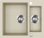 Bergström Prag Spoelbak – 58 x 50 cm met 2 gootstenen Beige