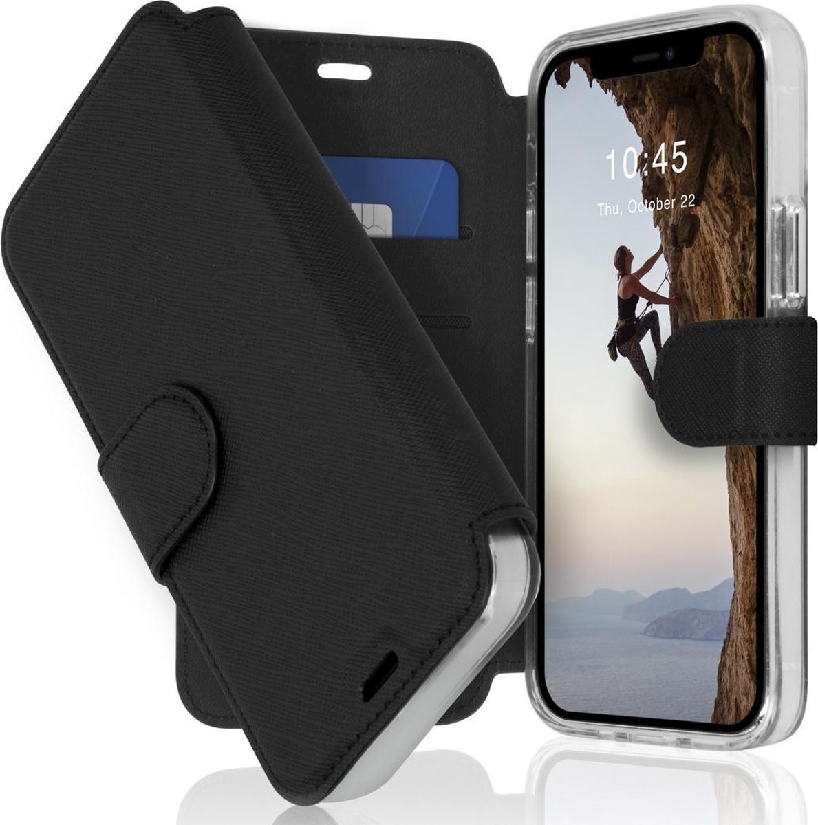 Accezz Wallet Booktype voor de iPhone 12 Mini - Zwart