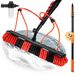Brosse de lavage télescopique - 7,2 m - Raccordement d'eau - Aluminium