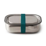 Black+Blum Lunch Container - Silicone & Stainless Steel - Blue & Silver - Rectangular - 900ml