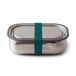 Black+Blum Lunch Container - Silicone & Stainless Steel - Blue & Silver - Rectangular - 900ml
