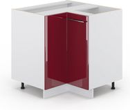 Vicco Fame-Line Hoekkast – 80.5 cm Bordeauxrode hoogglans