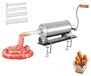 Acier inoxydable machine à saucisses manuelle avec 4 entonnoirs de remplissage