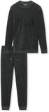 Schiesser Warming Nightwear Pyjama 178037 Anthracite - 54