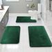 Clara Clark Memory Foam Badmatten - Extra zacht, antislip en absorberend - Set van 3 - Klein/Groot/Voorgevormd, Hunter Green