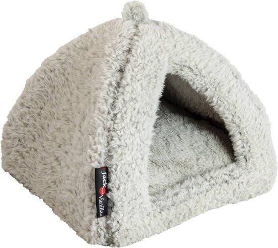 Jack and Vanilla Shell Iglo Kattenhuis - 37x37x37cm - Grijs