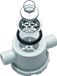 1" Siphon de lavabo bouchon double évacuation 25mm anti-odeur
