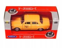 Welly Fiat 125p Taxi modèle réduit Échelle 1:39 Jaune Métal
