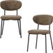 WOOOD Kjeld Eetkamerstoelen - Chenille Stof - Groen - Set van 2