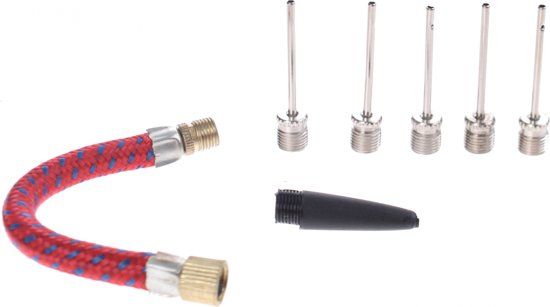 Johntoy Ballenpomp 7-delige Set Rood/Zilver Aluminium