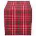 DII Tartan Holly Plaid, Katoen, Rood & Groen, 108" x 14" (Rechthoekig)