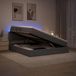 Maison Exclusive Lit De Rangement Led Avec Matelas Gris Foncé 160 X 200 Cm Tissu