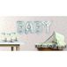 Folat Opblaasletters BABY geboorte ballonnen zilver 36 cm kraamfeest babyshower versiering