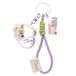 63184 Angy 63184 Sleutel- en zakhanger kat, 5 x 4 cm, vloeistof, lila