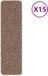 vidaXL Antislip Trapmatten 15 st 75 x 20 cm Bruin PP Rechthoekig