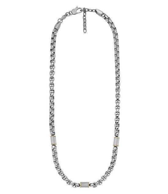 Fossil JF04145998 Herenketting - 50 cm - Staal - Goud, Zilver