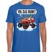 Bellatio Decorations Fout Kerst shirt / t-shirt - Santa op monstertruck / truck - vol gas ouwe blauw voor heren - kerstkleding / kerst outfit XXL