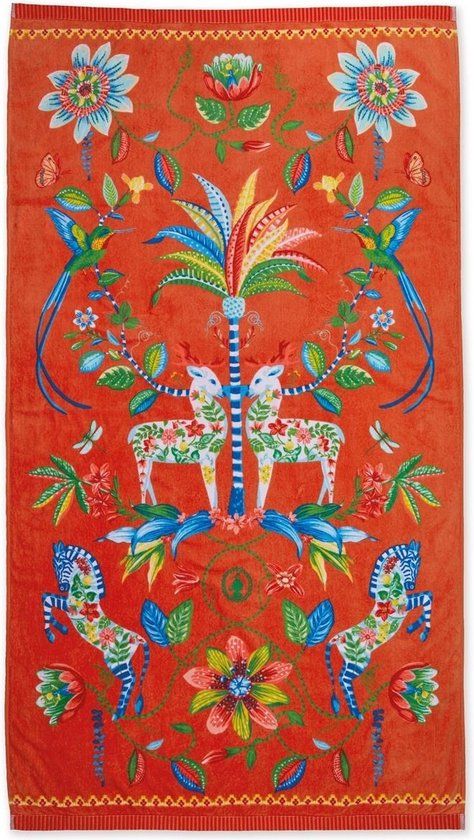 Pip Studio Strandlaken Curio Orange - 100x180 cm - Katoen - Lente/Zomer 2021