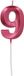 Folat Kaars cijfer 9 glamour roze metallic 7 cm