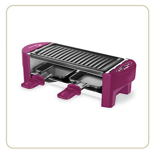 Little Balance Panda Little Balance 8615 Raclette 2 Meuuh... Raclette 1/2 Personen, Afneembare Grill, 2 Spatels + 2 planken, anti-aanbaklaag, 1 of 2 Personen, 320 W, pruim