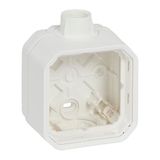 LEGRAND, Plexo Nieuwe Opbouwdoos voor vochtige ruimtes 1-voudig, ISO 20 Kabeltoegang, Kleur: UltraWhite, 069686L