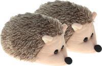 Krüger & Gregoriades Pluche egel - 2x - knuffel - bruin/beige - 20 cm