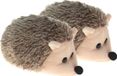 Krüger & Gregoriades Pluche egel - 2x - knuffel - bruin/beige - 20 cm