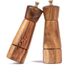 Shenzhen Haorui Industrial Technology Co., Ltd. Ensemble de moulins à sel et à poivre réglables avec broyeur en céramique - Acier inoxydable - Bois d'acacia - 16,5 cm de hauteur