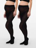 MAMALICIOUS MLZOE RIB PANTYHOSE 200DEN 2-P Leggings Dames L/XL Zwart