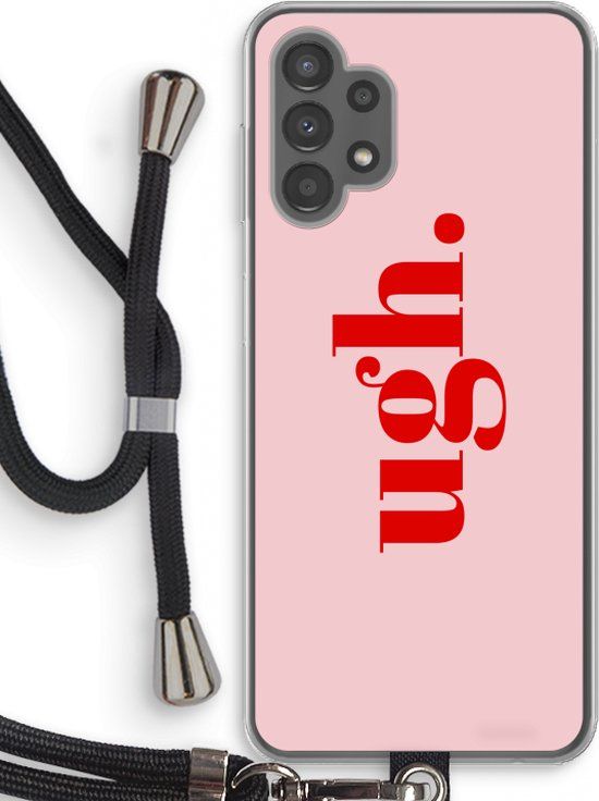 Case Company® - Ugh Case with Cord for Samsung Galaxy A13 4G - Black Cord - Back Cover - TPU