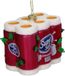 HD Collection Boule de Noël en Verre - Rouleau de Papier Toilette Multipack 8.5cm Rose, Blanc