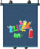 Walser Zonnescherm Set Graffiti - 2 stuks zonnescherm auto jongens - zonwering zijruit - universele UV-bescherming auto kinderen 30292