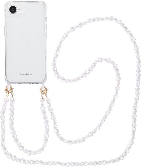 imoshion Backcover met koord + armband voor de Apple iPhone 17e / 16e - Parels Hartjes