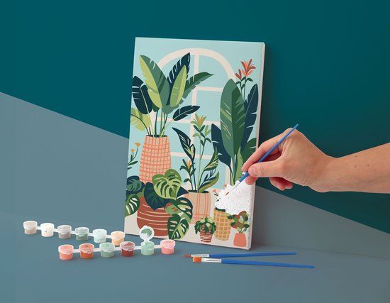 Graine Créative Schilderen op nummer URBAN JUNGLE - Canvas 20 x 30 cm